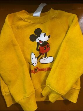 Vintage Mickey Mouse Yellow Sweatshirt